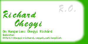 richard ohegyi business card